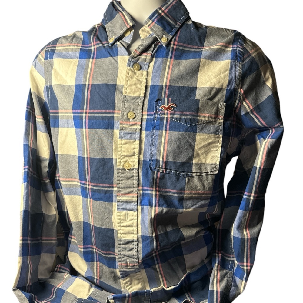Hollister surfer cut medium Men’s dress shirt plaid